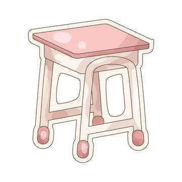 School desk sticker Stock Illustration