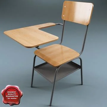 School desk V2 3D Model