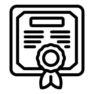 School diploma icon outline vector. Child study Stock Illustration