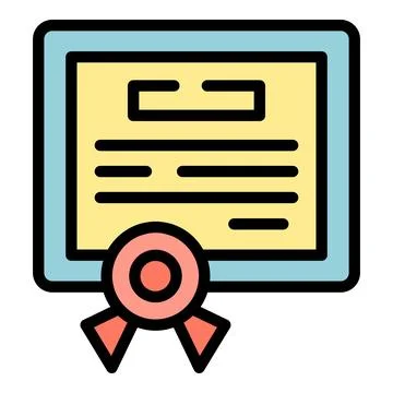 School diploma icon vector flat Stock Illustration