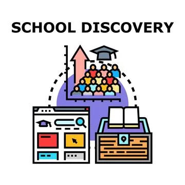 School discovery learning knowledge education concept Stock Illustration