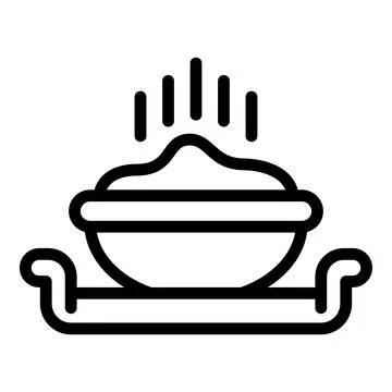 School dish icon, outline style Stock Illustration