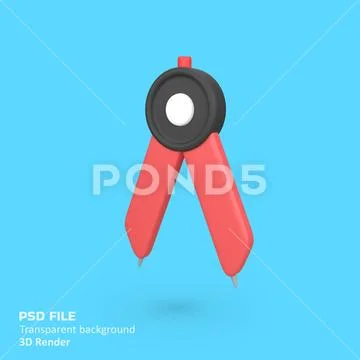 School divider isolated 3d render icon illustration PSD Template