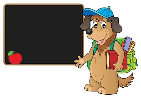 School dog theme image Stock Illustration