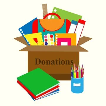 School donations Stock Illustration