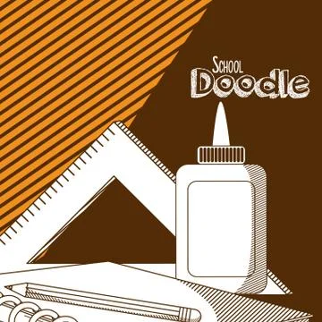 School doodle cartoon Stock Illustration