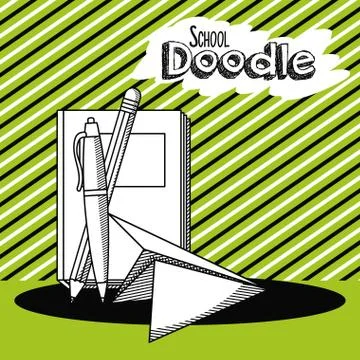 School doodle cartoon Stock Illustration
