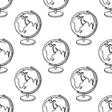 School doodle seamless pattern Stock Illustration