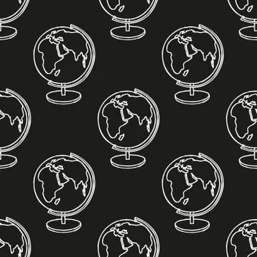 School doodle seamless pattern Stock Illustration