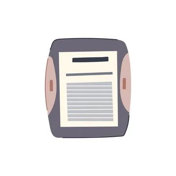 School e-reader cartoon vector illustration Stock Illustration