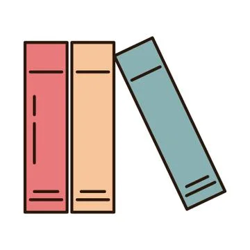 School education books read learn supply line and fill style icon Ilustración de archivo