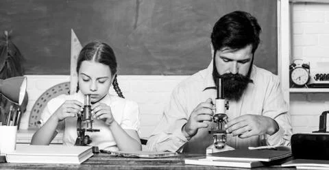 School education. Extra classes. Cognitive skills concept. Schoolgirl likes Stock Photos