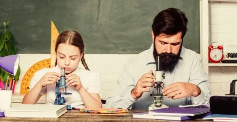 School education. Extra classes. Cognitive skills concept. Schoolgirl likes Stock Photos