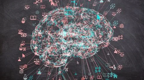 School education to gain knowledge through study and learning  Illustrazione stock