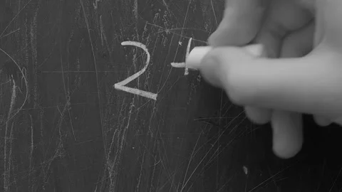 School education, maths written by white chalk Video stock 251558705