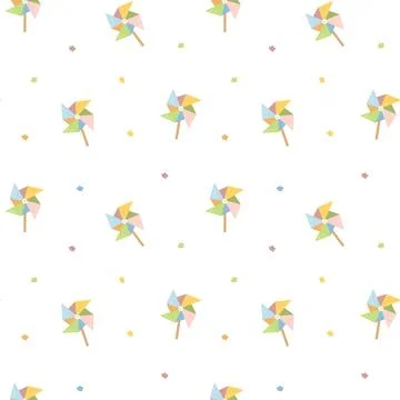 School education pedagogy seamless pattern set featuring pinwheel blot dots.. 스톡 일러스트