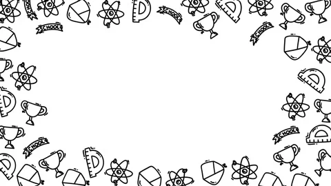 School education science frame doodle banner trophy Stock Footage 325567419