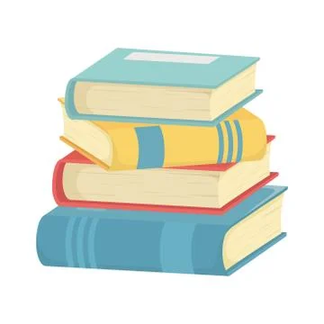 School education stack of books learn isolated icon design white background Illustrazione stock