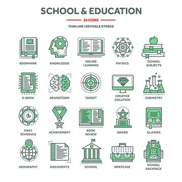 School education, university studies. Study, learning and educational process 스톡 일러스트