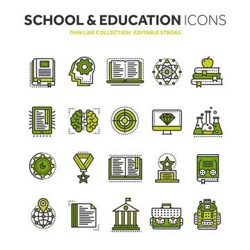 School education, university. Study, learning process. Oline lessons, tutorial Illustrazione stock