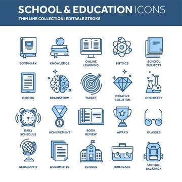 School education, university. Study, learning process. Oline lessons, tutorial Illustrazione stock