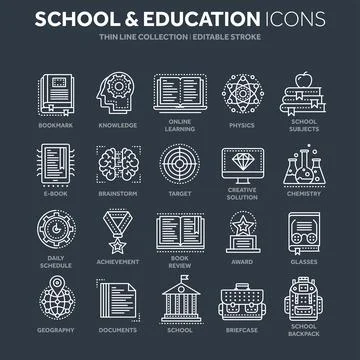 School education, university. Study, learning process. Oline lessons, tutorial Illustrazione stock