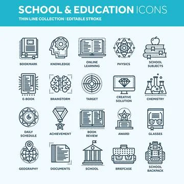 School education, university. Study, learning process. Oline lessons, tutorial Illustrazione stock