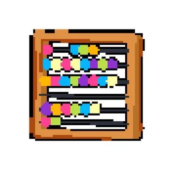 School educational toy pixel art vector illustration イラスト素材