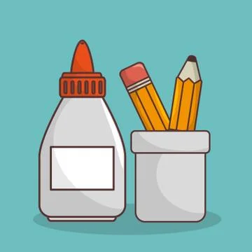 School elementes isolated icon 스톡 일러스트