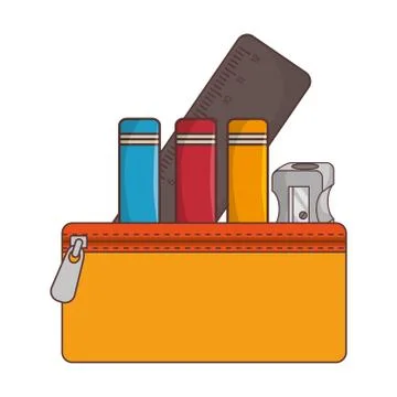 School elementes isolated icon Stock Illustration