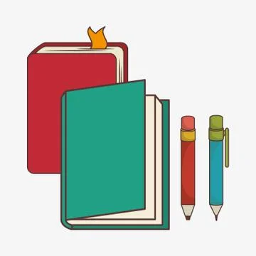 School elementes isolated icon Illustrazione stock