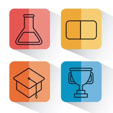 School elements design Illustrazione stock