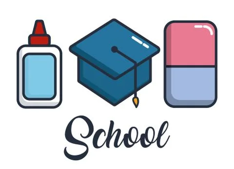 School elements design Illustrazione stock
