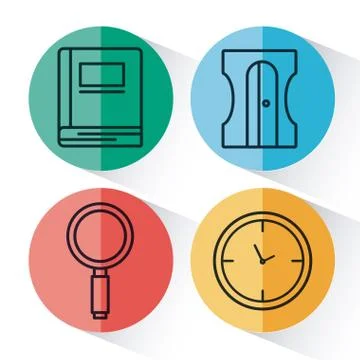 School elements design Illustrazione stock