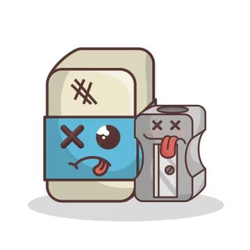School elements funny characters イラスト素材