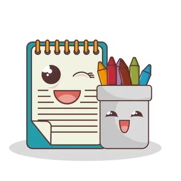 School elements funny characters 스톡 일러스트