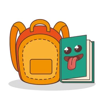 School elements funny characters Stockillustratie