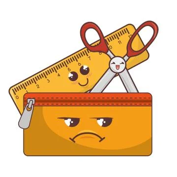 School elements funny characters 스톡 일러스트