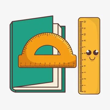 School elements funny characters 스톡 일러스트