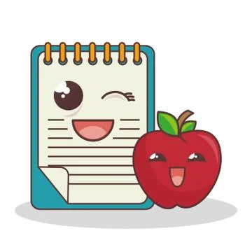 School elements funny characters イラスト素材