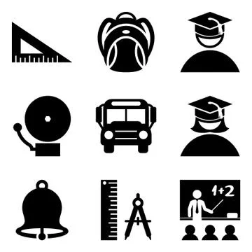 School elements Stock Illustration