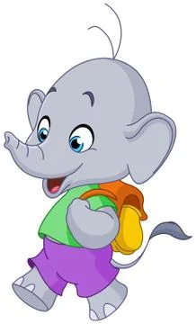 School elephant Stock Illustration