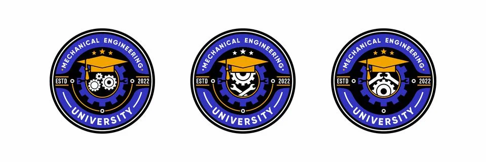 School Engineering Emblem Stock Illustration