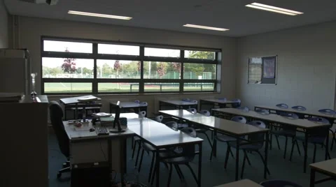 School, English class, notebook, teacher, white board Video stock 61896432