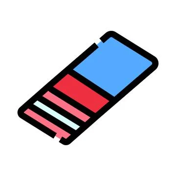 School eraser correcting mistake removing pencil mark 스톡 일러스트