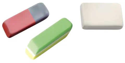 School Eraser Set Stock Illustration