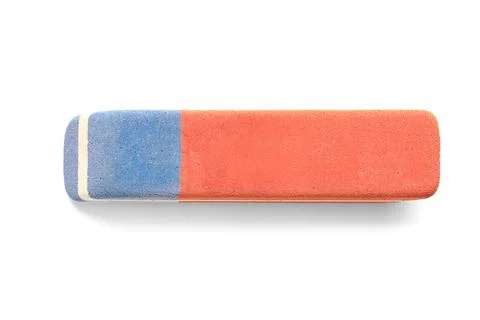 School eraser on white background Stock Photos