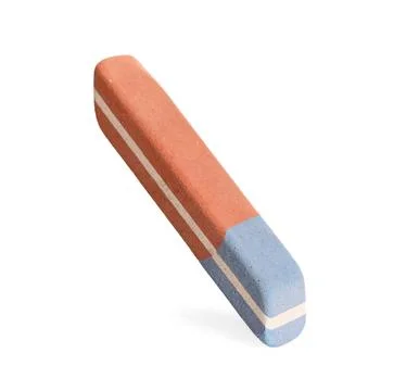 School eraser on white background Stock Photos
