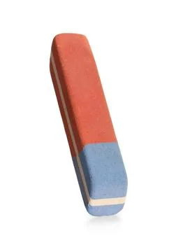 School eraser on white background Stock Photos