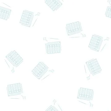 School examination glyph seamless pattern Stock Illustration